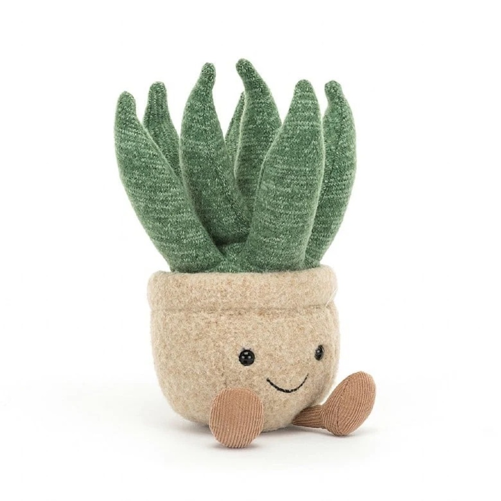 🪴 Jellycat Amuseable Aloe Vera Plant Smiling Succulent Plush Toy Rare Retired - Picture 2 of 5